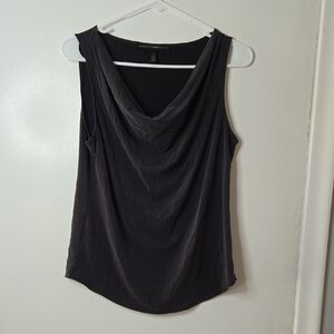 White House Black Market Black Drape Tank Top